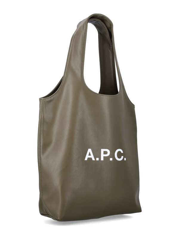 A.P.C. Ninon Small Faux Leather Tote - Khaki