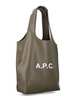 A.P.C. Ninon Small Faux Leather Tote - Khaki - Thumbnail 2