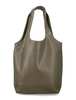 A.P.C. Ninon Small Faux Leather Tote - Khaki - Thumbnail 3