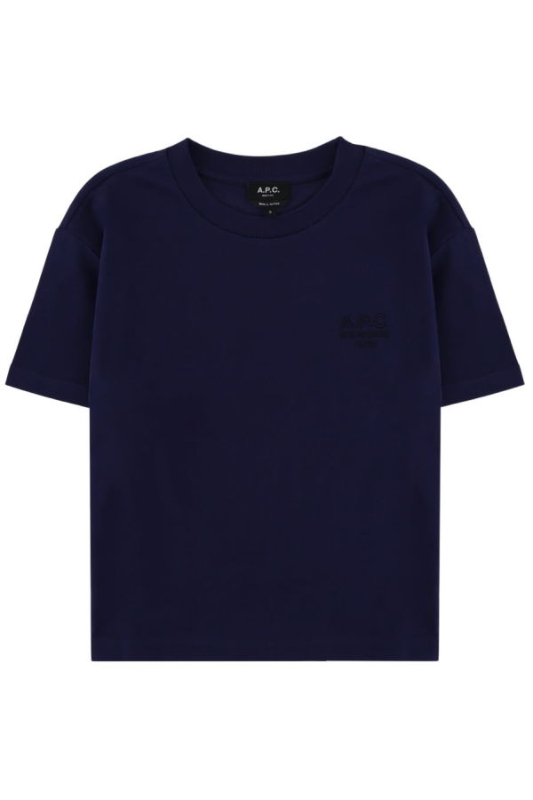 A.P.C. T-Shirt With Logo Tee - Blue