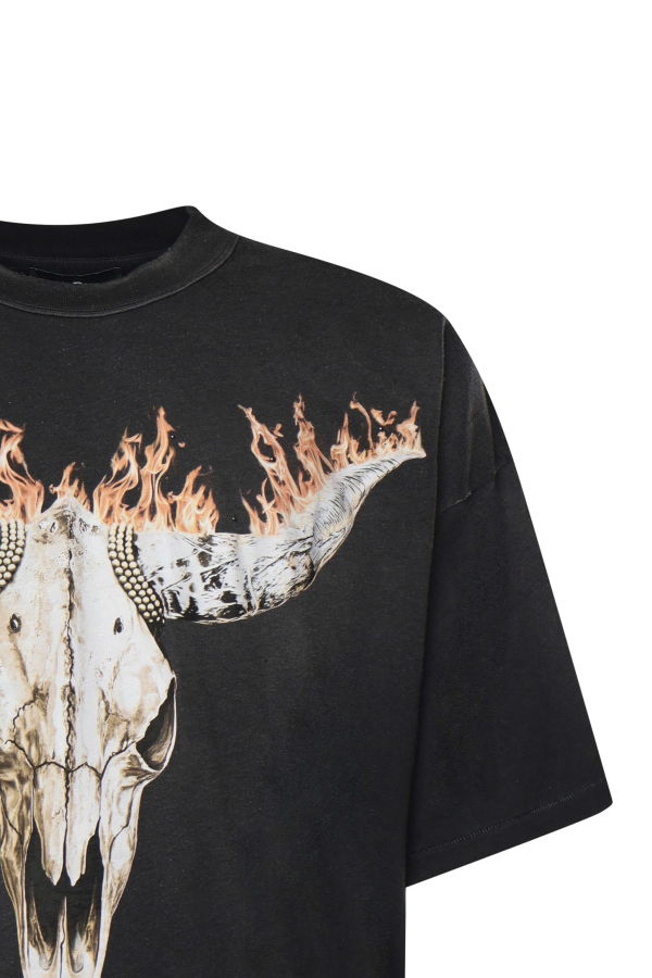 Represent British Cowboys Printed T-shirt Tee - Stained Black