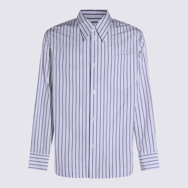 Ami Alexandre Mattiussi Cotton Shirt - White-Blue