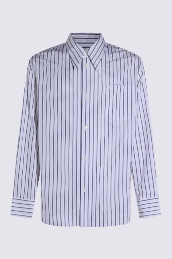 Ami Alexandre Mattiussi Cotton Shirt - White-Blue