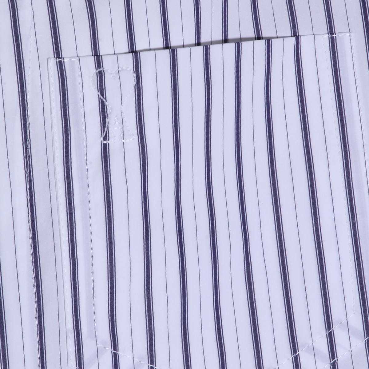 Ami Alexandre Mattiussi Cotton Shirt - White-Blue - Image 3 of 4