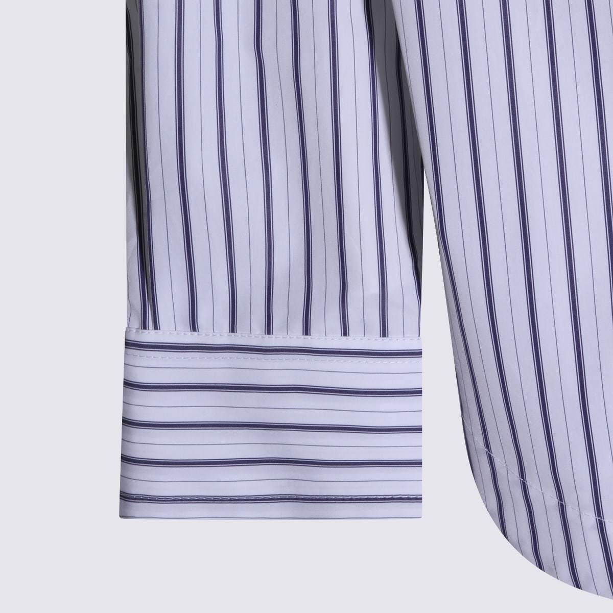 Ami Alexandre Mattiussi Cotton Shirt - White-Blue - Image 4 of 4