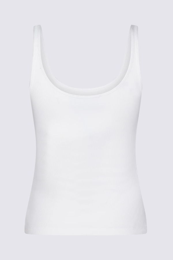 Blumarine Cotton Top Tank Top - Natural White