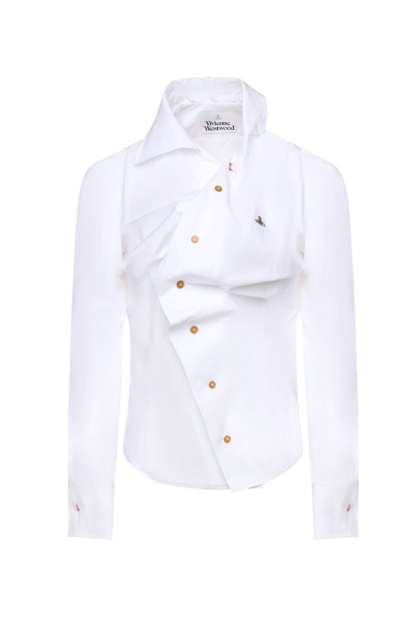 Vivienne Westwood Drunken Logo Shirt - White