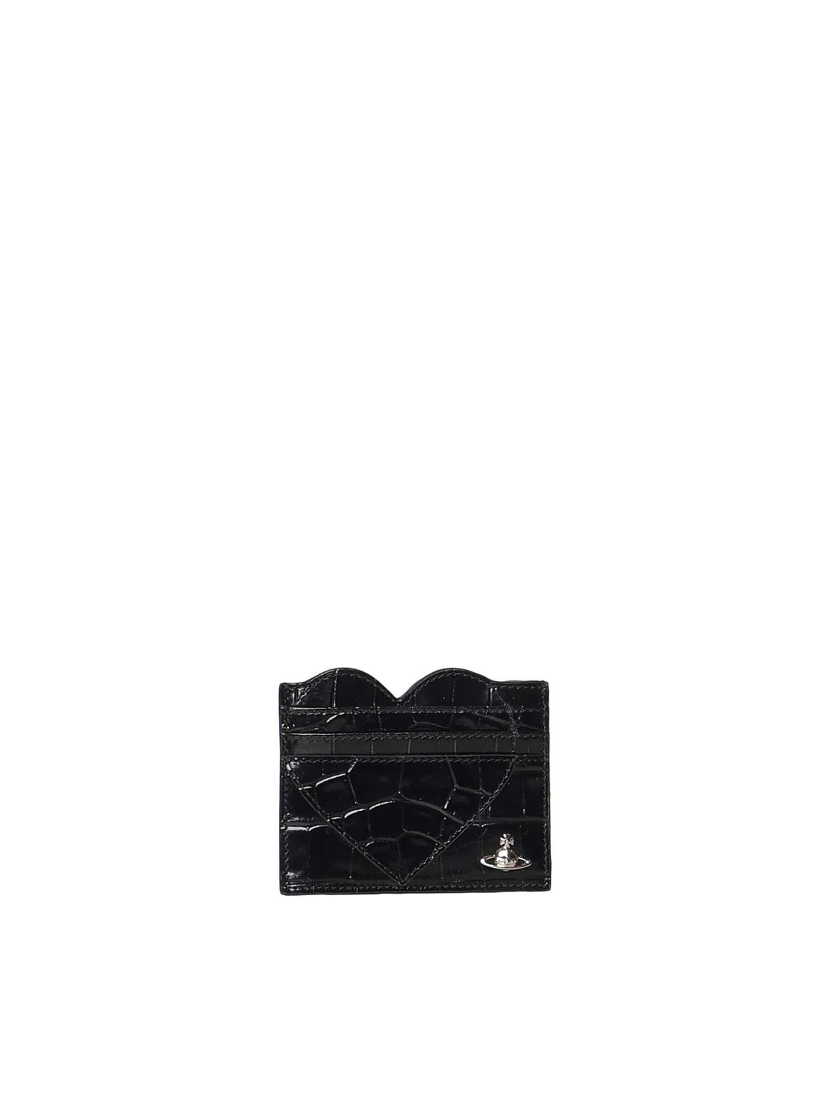 Vivienne Westwood Heart Card Holder - Black - Image 1 of 3