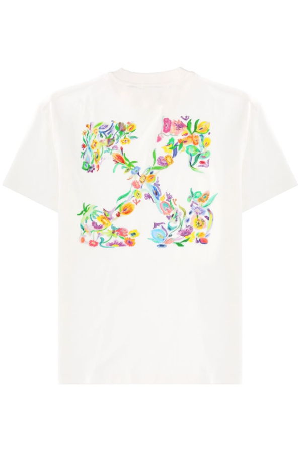 Off-White T-Shirt With Logo - White
