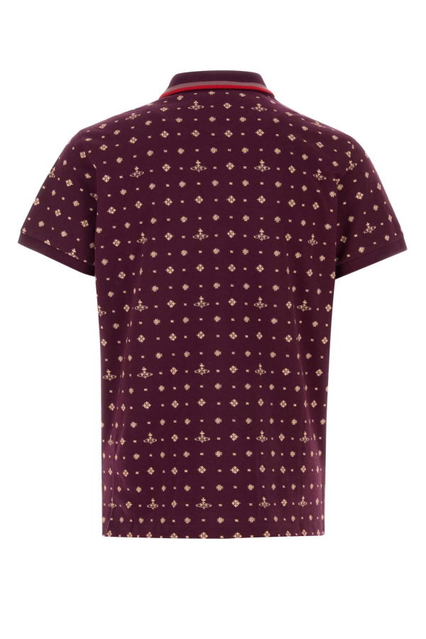 Vivienne Westwood Embroidered Piquet Polo Shirt - Ikat Burgundy
