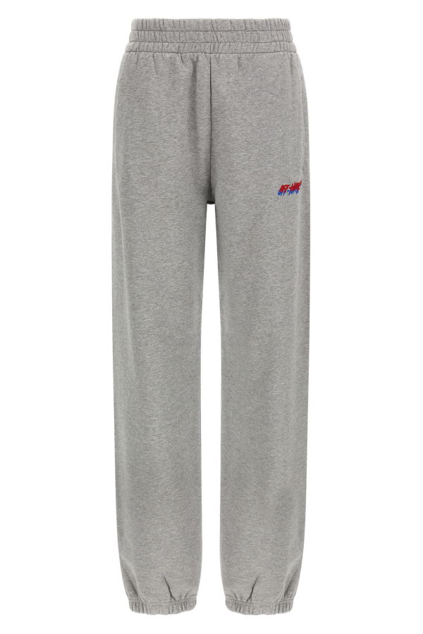 Off-White Logo Embroidery Joggers - Gray