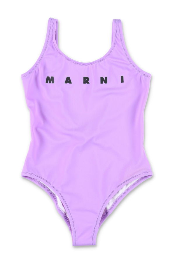 KIDS Marni Logo One-piece Swimsuit - Lilac
