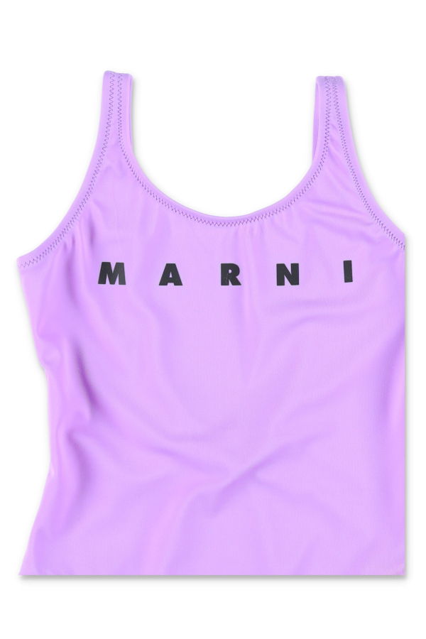 KIDS Marni Logo One-piece Swimsuit - Lilac