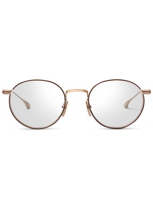 DITA DTX168/A/02 JOURNEY/TWO Eyewear - Brushed White Gold/Mahogany
