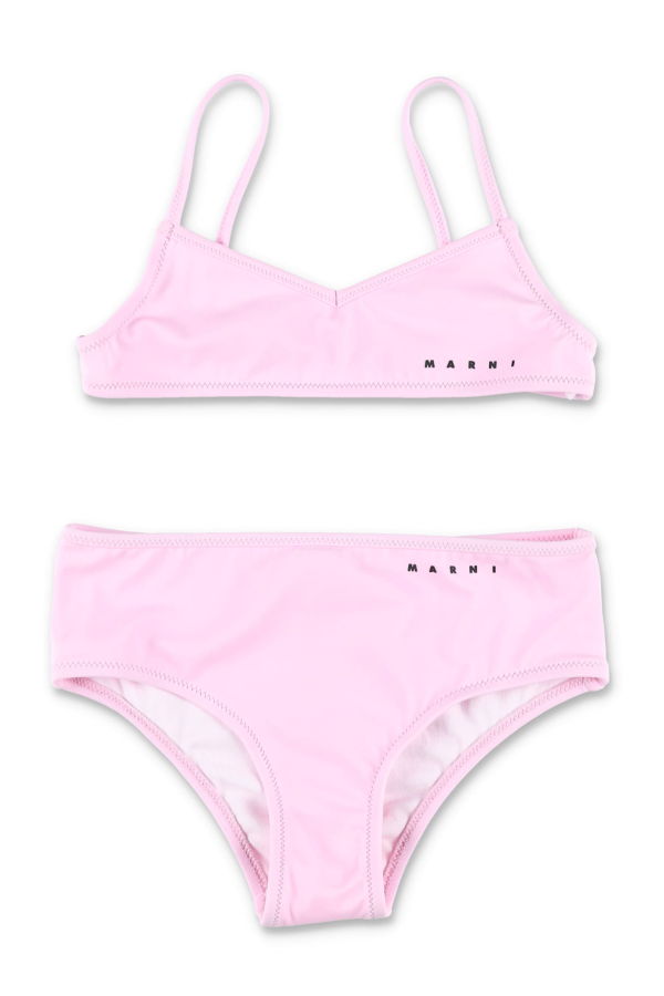 KIDS Marni Bikini With Logo - Rose