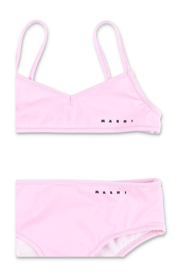 KIDS Marni Bikini With Logo - Rose