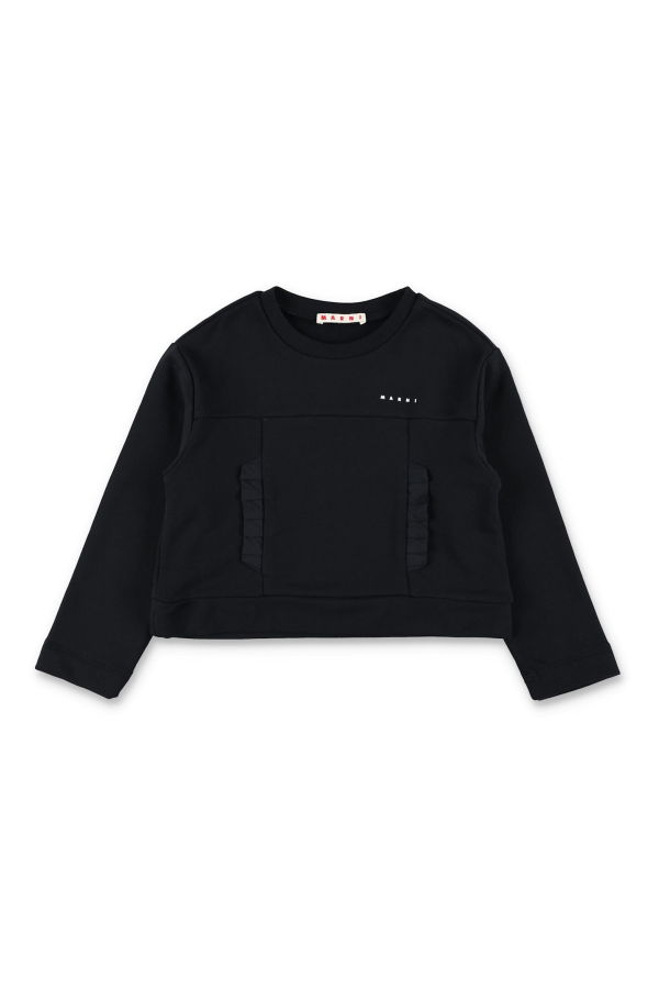 KIDS Marni Cotton Logo Sweatshirt - Black