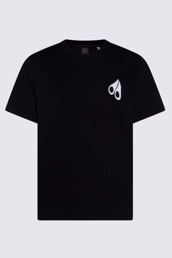 MOOSE KNUCKLES Cotton T-Shirt Tee - Black