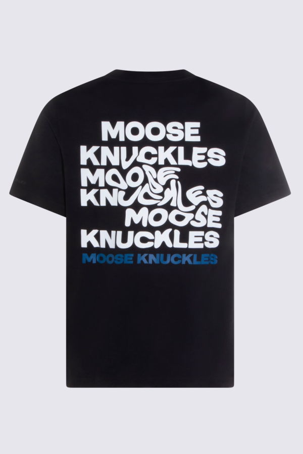 MOOSE KNUCKLES Cotton T-Shirt Tee - Black