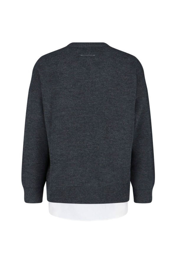 MM6 Maison Margiela Logo Sweater - Gray