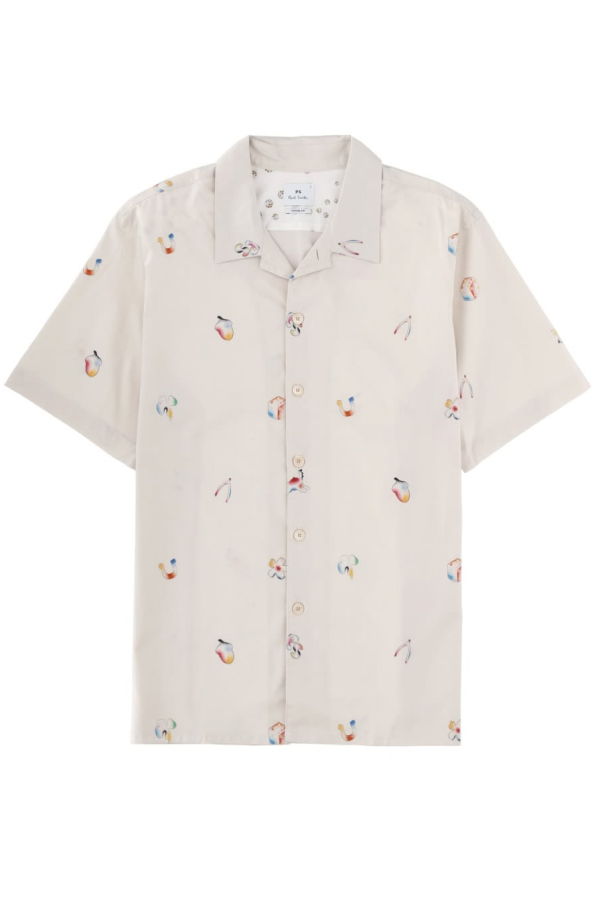 PAUL SMITH PS by Paul Smith Printed Shirt - White