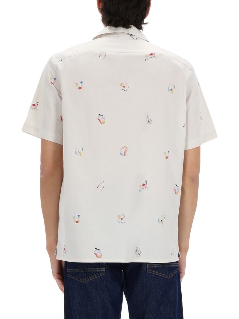 PAUL SMITH PS by Paul Smith Printed Shirt - White