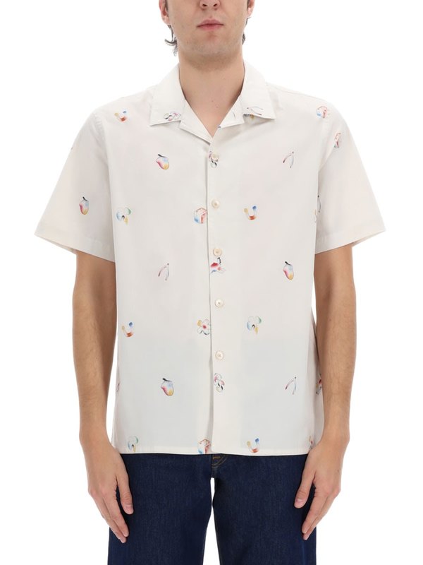 PAUL SMITH PS by Paul Smith Printed Shirt - White