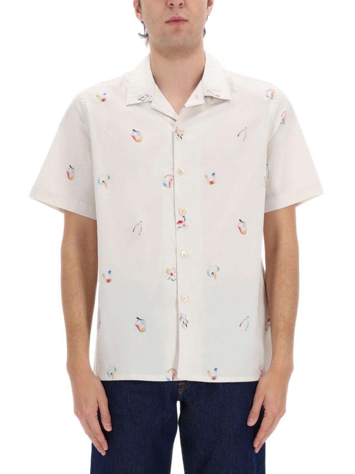PAUL SMITH PS by Paul Smith Printed Shirt - White - Image 5 of 5