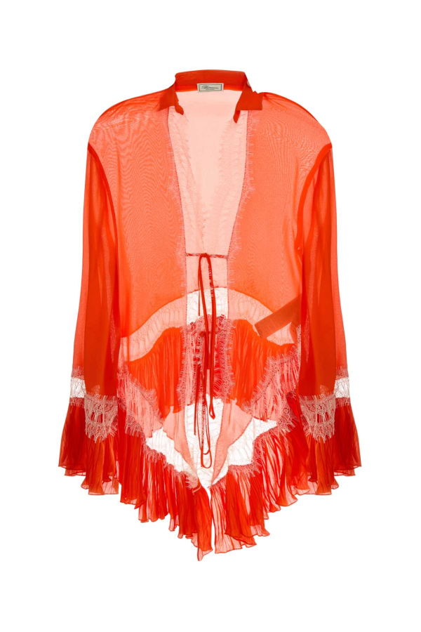 Blumarine Chiffon Blouse - Orange