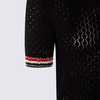 thom browne Black Cotton Polo Shirt - Black - Thumbnail 4