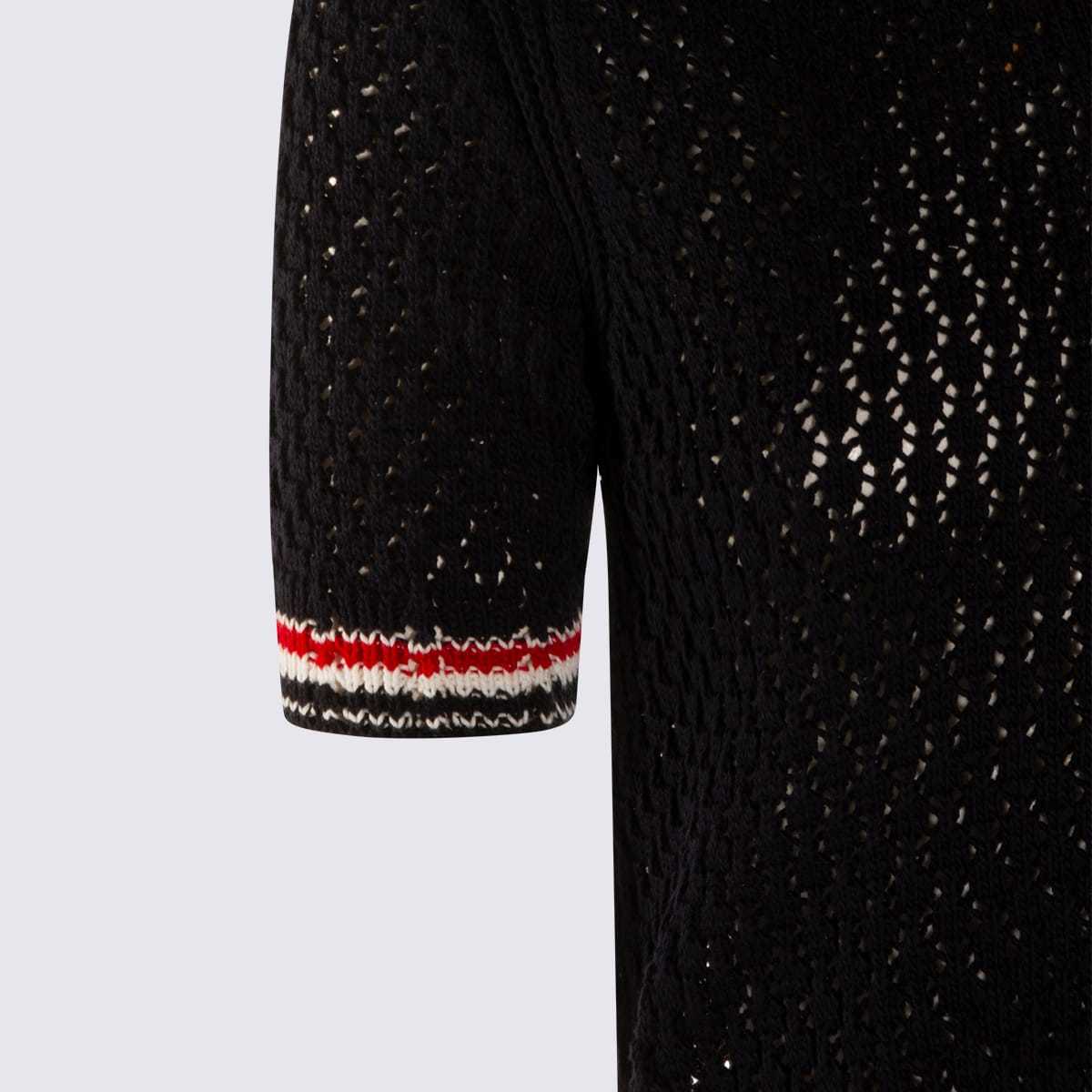 thom browne Black Cotton Polo Shirt - Black - Image 4 of 4