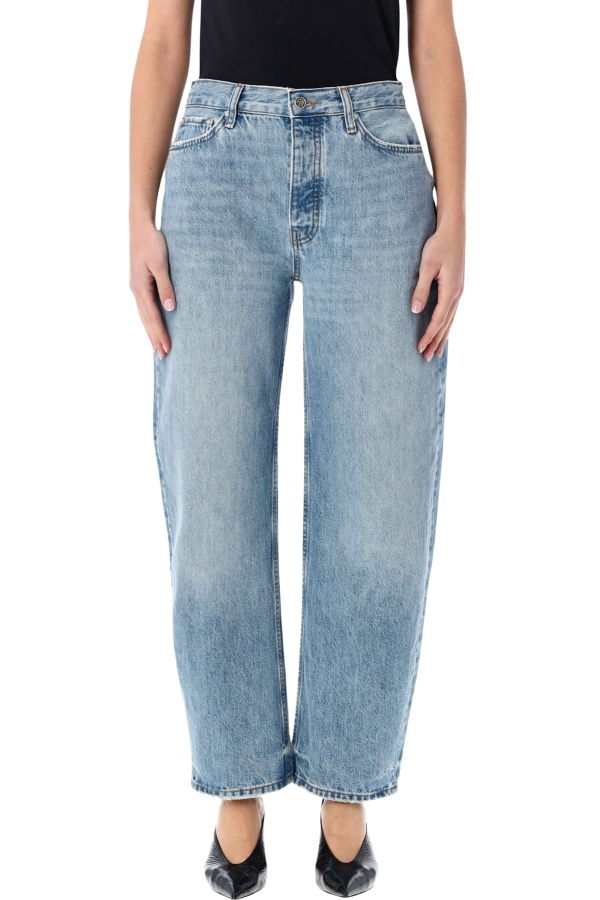 Anine Bing Fritz Regenerative Cotton Denim Jeans - Washed Blue