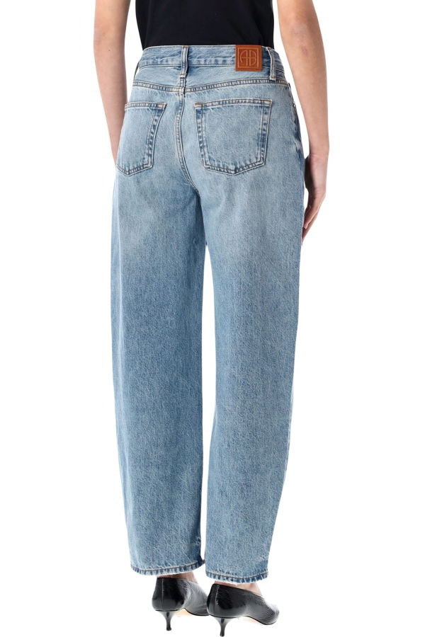 Anine Bing Fritz Regenerative Cotton Denim Jeans - Washed Blue