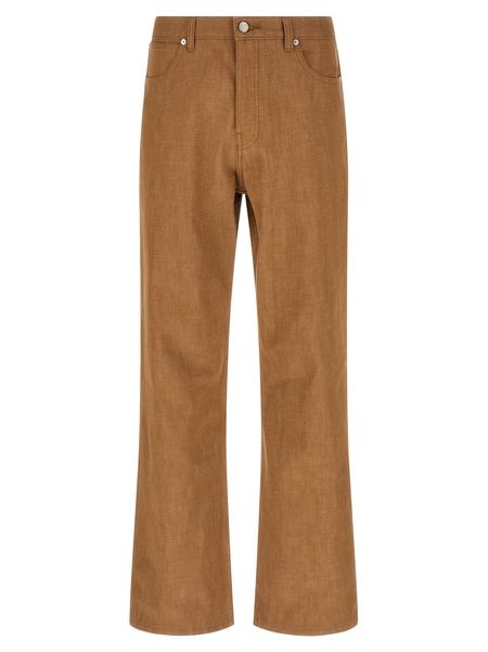 Auralee Linen Wool Silk Shark Skin Slacks | Garmentory