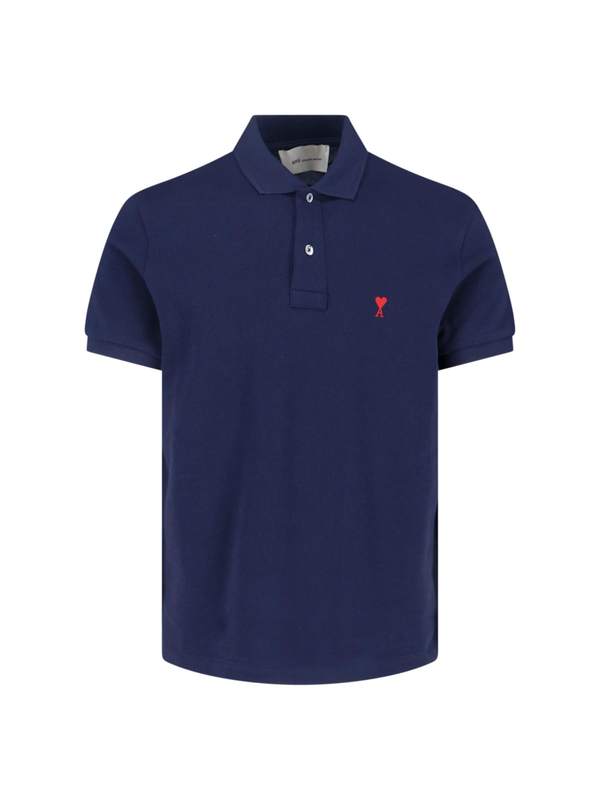 Ami Alexandre Mattiussi Ami De Coeur Polo Shirt - Blue