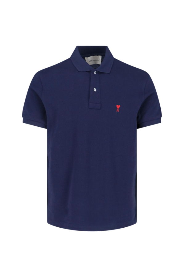 Ami Alexandre Mattiussi Ami De Coeur Polo Shirt - Blue