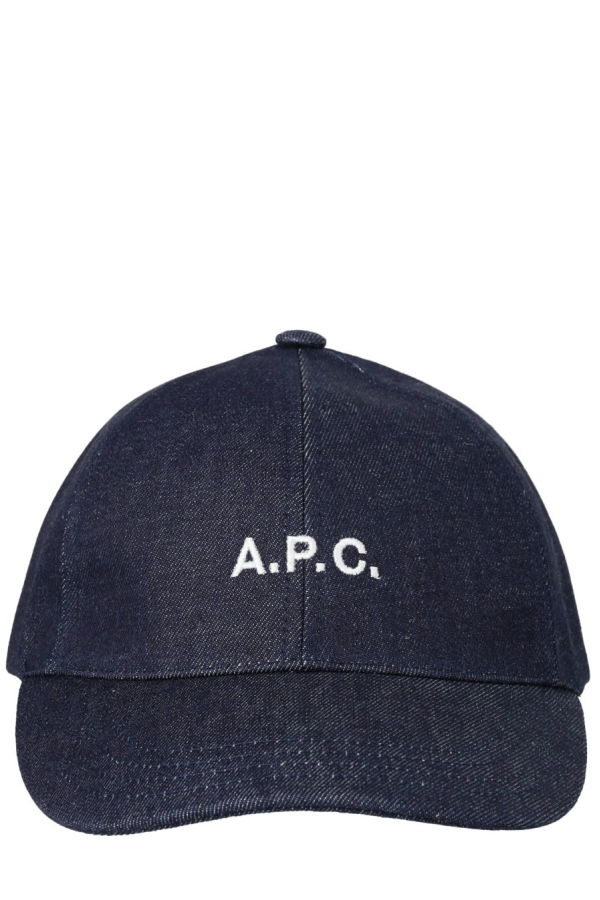 A.P.C. Baseball Hat With Logo Hat - Blue