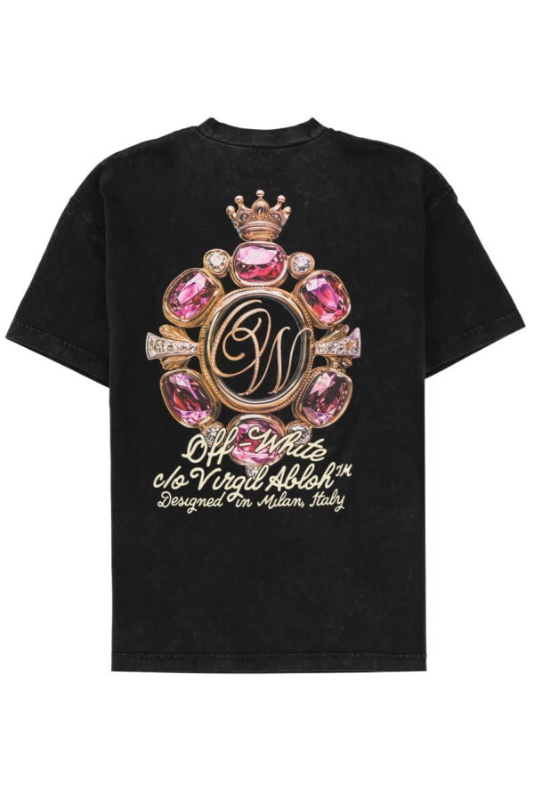 Off-White T-Shirt With Logo - Black