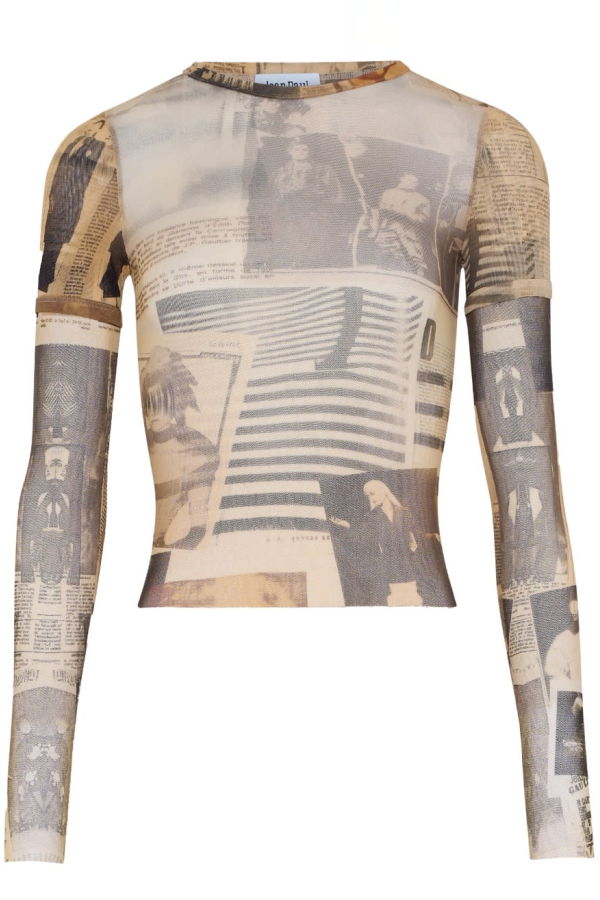 Jean Paul Gaultier Top With Journal Print - Multicolour
