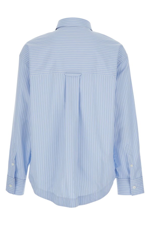 Ami Alexandre Mattiussi Long-Sleeved Striped Shirt - Light Blue