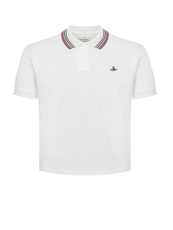 Vivienne Westwood Cropped Cotton Polo Shirt - White