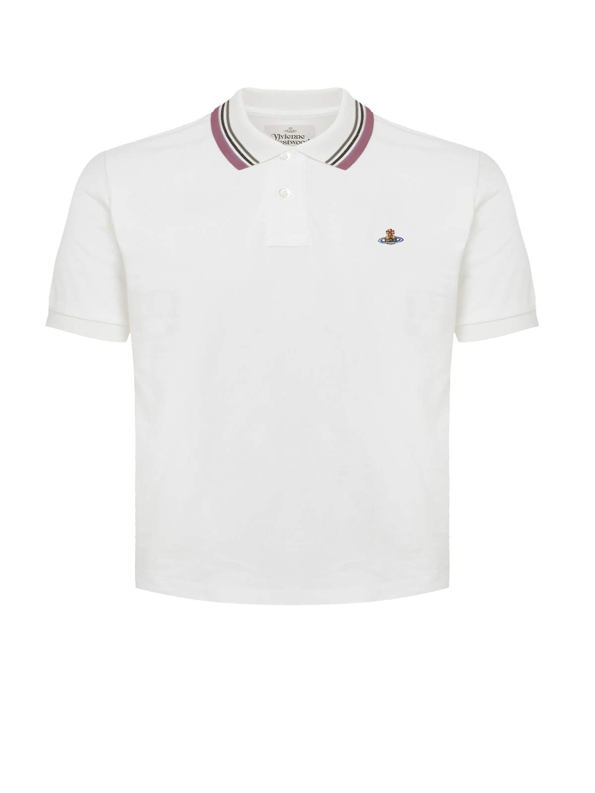 Vivienne Westwood Cropped Cotton Polo Shirt - White - Image 1 of 3