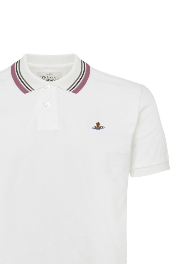 Vivienne Westwood Cropped Cotton Polo Shirt - White