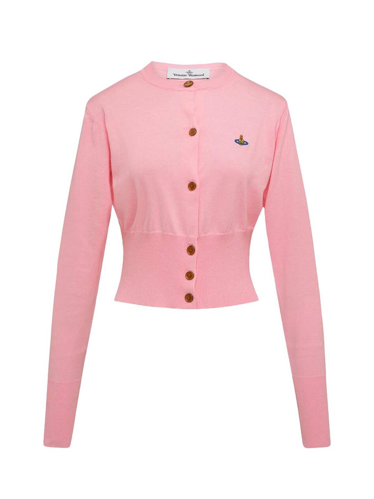 Vivienne Westwood Bea Cropped Cardigan - Pink - Image 1 of 3