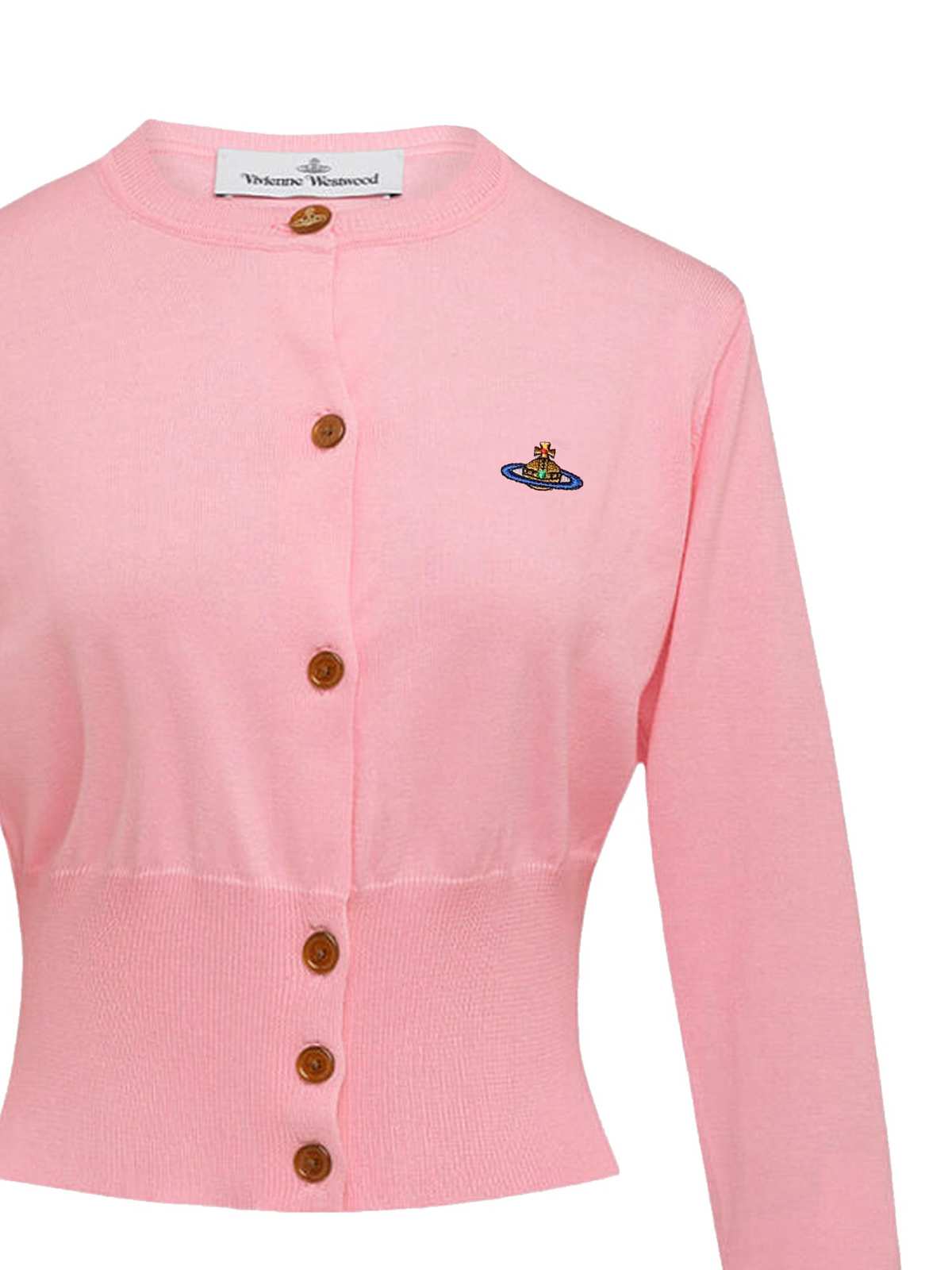 Vivienne Westwood Bea Cropped Cardigan - Pink - Image 2 of 3