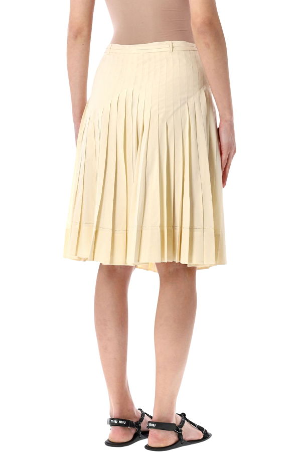 LOW CLASSIC Pleated Mini Skirt - Cream