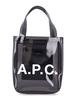 A.P.C. Small Lou Glossy PVC Tote Bag - Antracite - Thumbnail 1