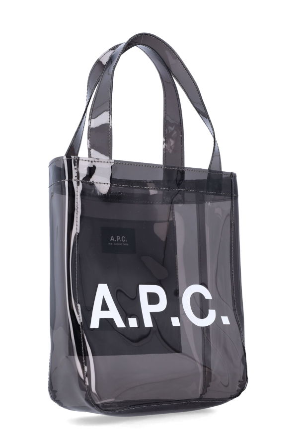 A.P.C. Small Lou Glossy PVC Tote Bag - Antracite