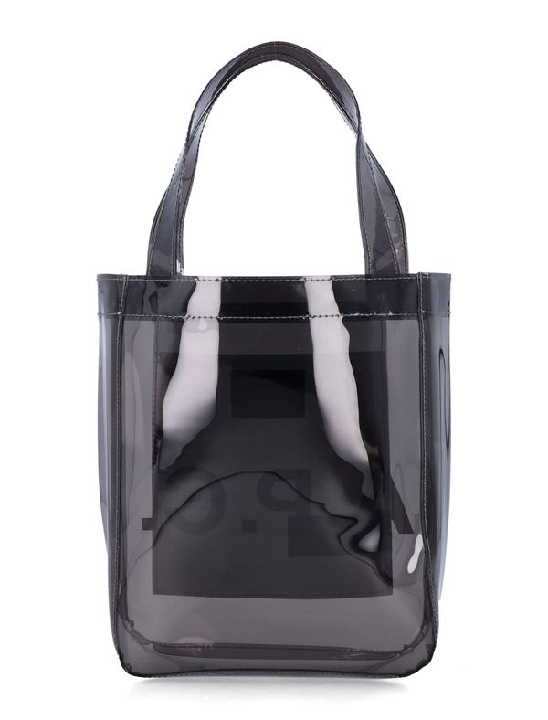 A.P.C. Small Lou Glossy PVC Tote Bag - Antracite