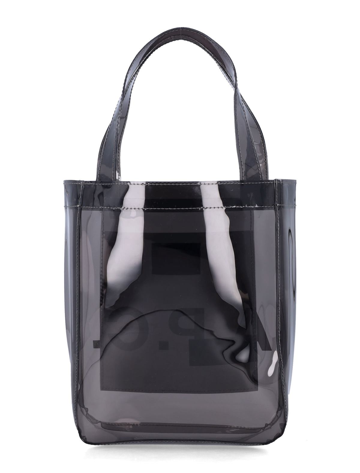 A.P.C. Small Lou Glossy PVC Tote Bag - Antracite - Image 3 of 3
